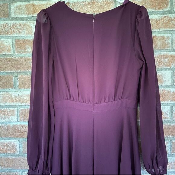 Lulu’s Adoring You Long Sleeve Maxi Dress NEW Women’s Small Purple Chiffon Gown - Picture 8 of 10